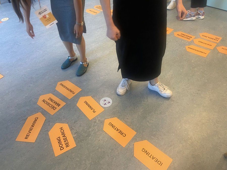 UXCamp Amsterdam floor game setup